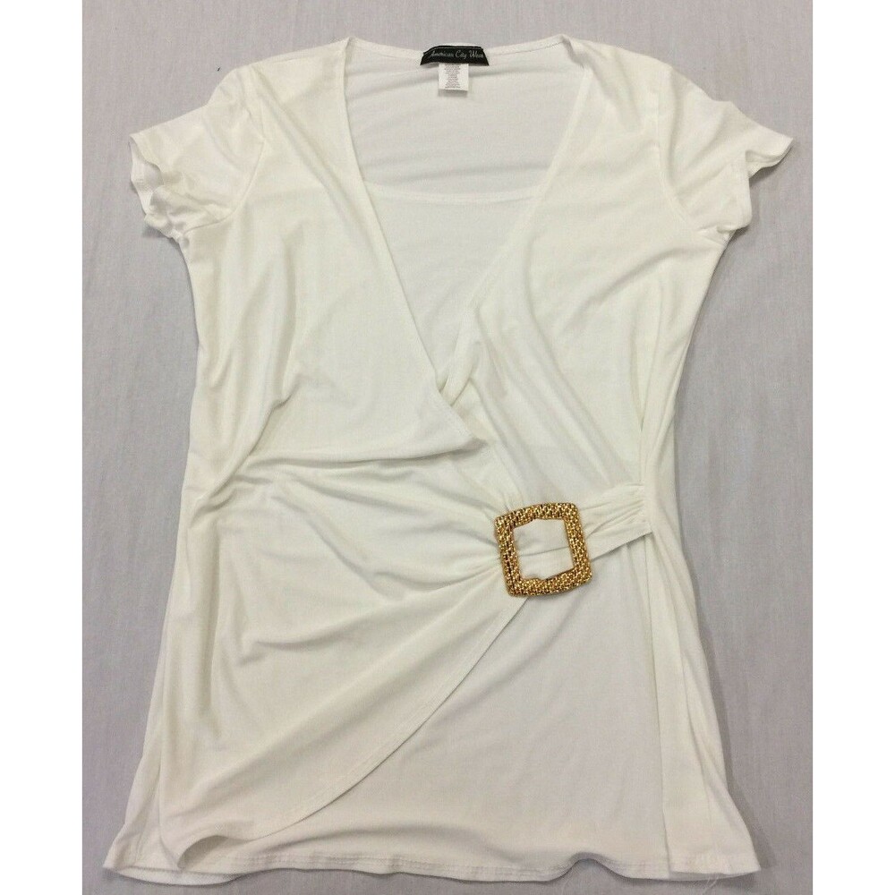 AMERICAN CITY WEAR WOMENS BLOUSE SHIRT SIZE M